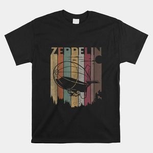Zeppelin Retro 70s 80s Dirigible Airship Zepelin Zepplin Shirt